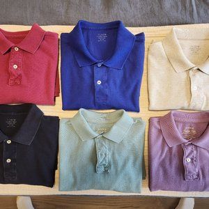 BUNDLE / LOT - Men's J. CREW Short Sleeve Polos / Various Colors / Classic Slim